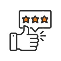 Icon representing positive response